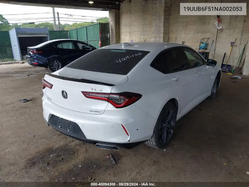 19UUB6F51NA002053 2022 Acura Tlx A-Spec Package