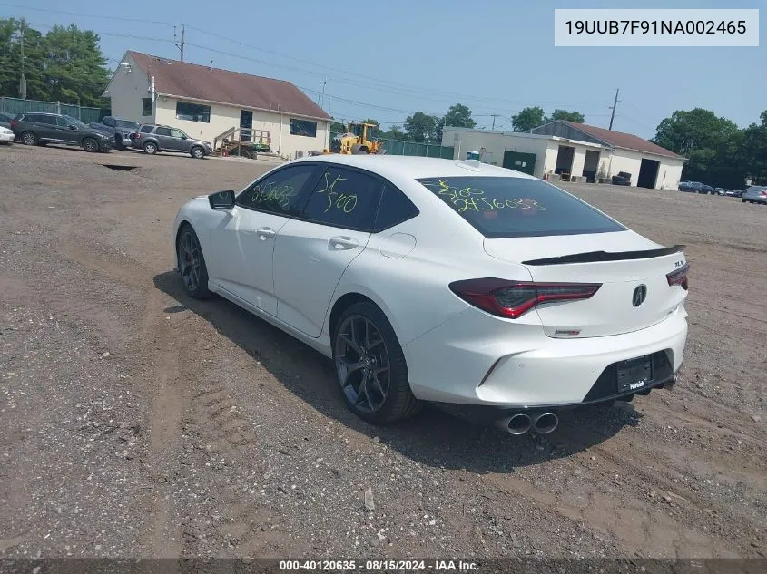 2022 Acura Tlx Type S - Hp Wheel And Tire VIN: 19UUB7F91NA002465 Lot: 40120635