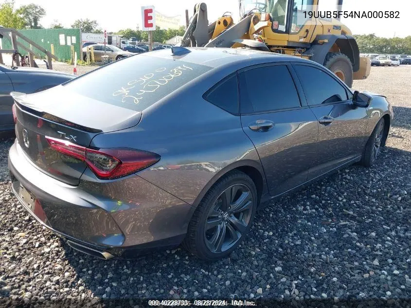 2022 Acura Tlx A-Spec Package VIN: 19UUB5F54NA000582 Lot: 40228733