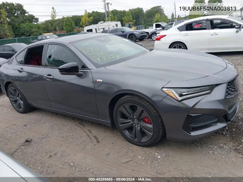 2022 Acura Tlx A-Spec Package VIN: 19UUB6F54NA003813 Lot: 40289665