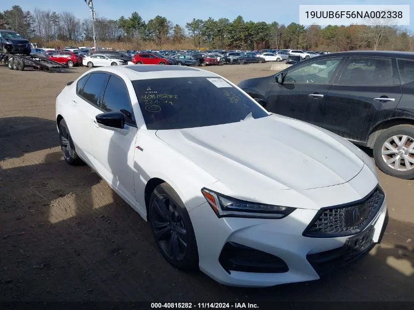 2022 Acura Tlx A-Spec Package VIN: 19UUB6F56NA002338 Lot: 40815282