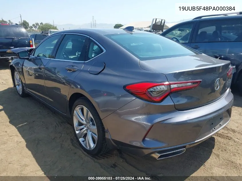 2023 Acura Tlx Technology Package VIN: 19UUB5F48PA000384 Lot: 39955103