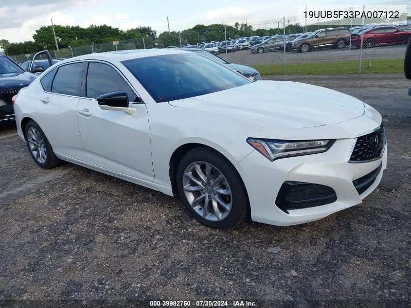 2023 Acura Tlx Standard VIN: 19UUB5F33PA007122 Lot: 39982750