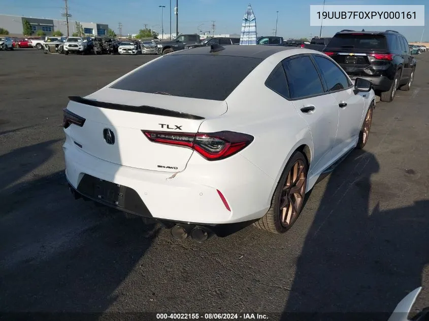 2023 Acura Tlx Type S/Type S Pmc Edition VIN: 19UUB7F0XPY000161 Lot: 40022155