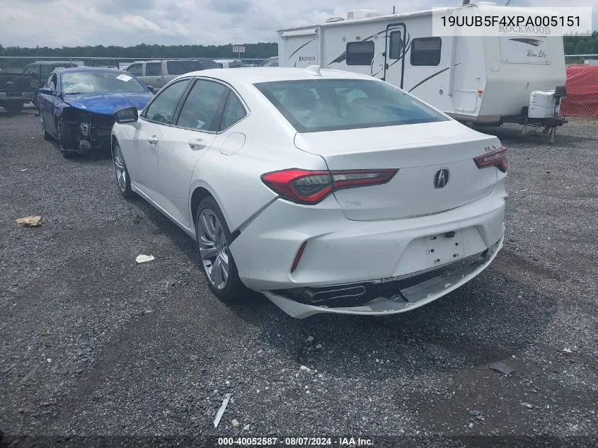 2023 Acura Tlx Technology Package VIN: 19UUB5F4XPA005151 Lot: 40052587