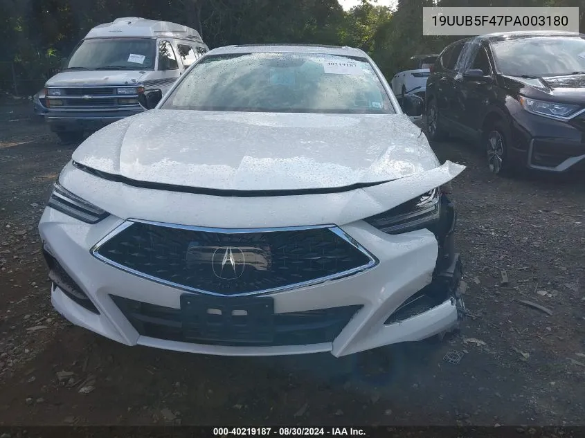 2023 Acura Tlx Technology Package VIN: 19UUB5F47PA003180 Lot: 40219187