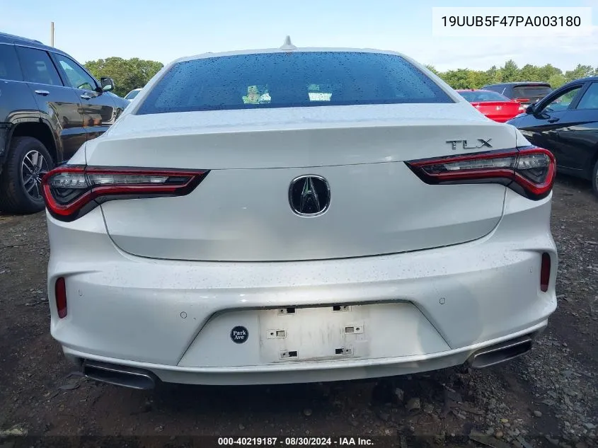 2023 Acura Tlx Technology Package VIN: 19UUB5F47PA003180 Lot: 40219187