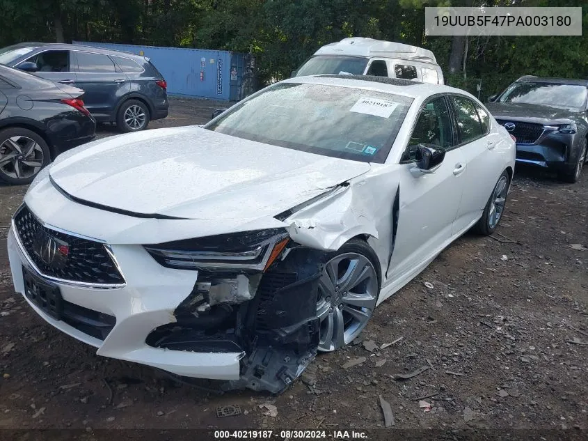 2023 Acura Tlx Technology Package VIN: 19UUB5F47PA003180 Lot: 40219187