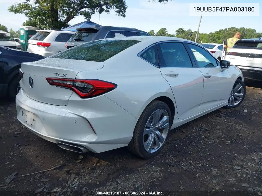 2023 Acura Tlx Technology Package VIN: 19UUB5F47PA003180 Lot: 40219187