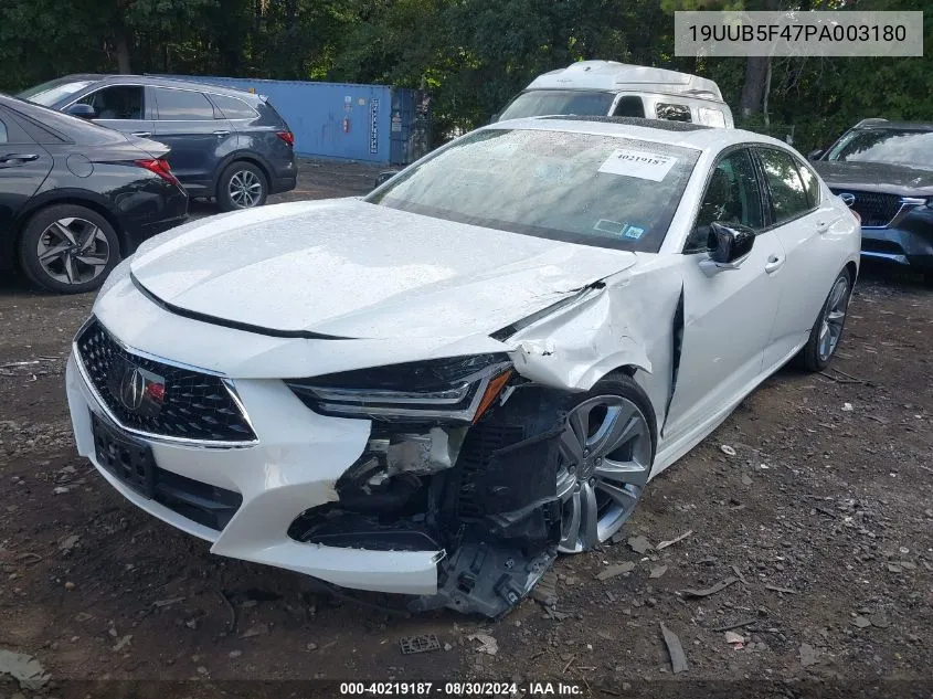 2023 Acura Tlx Technology Package VIN: 19UUB5F47PA003180 Lot: 40219187