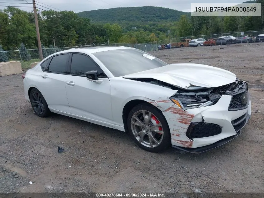 2023 Acura Tlx Type S - Hp Wheel And Tire VIN: 19UUB7F94PA000549 Lot: 40278604