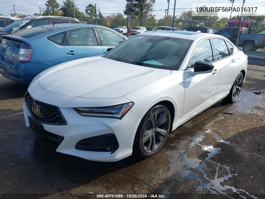 2023 Acura Tlx A-Spec Package VIN: 19UUB5F56PA016317 Lot: 40701059