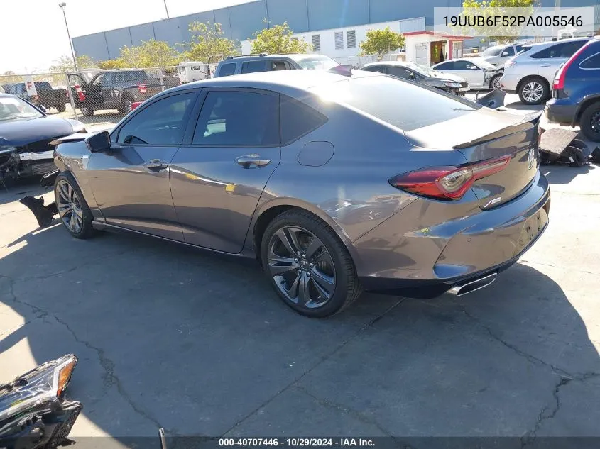 2023 Acura Tlx A-Spec Package VIN: 19UUB6F52PA005546 Lot: 40707446