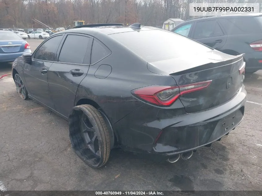 2023 Acura Tlx Type S - Hp Wheel And Tire VIN: 19UUB7F99PA002331 Lot: 40760949