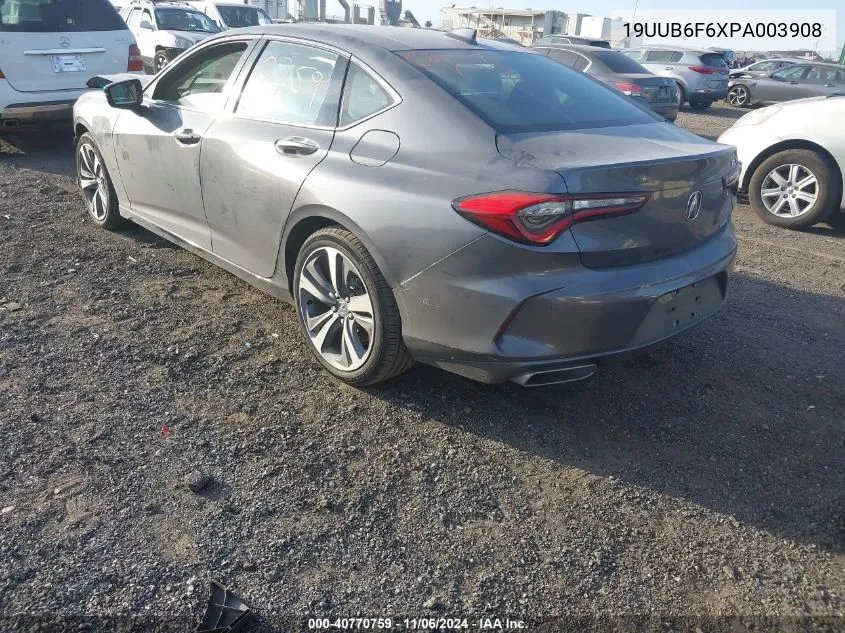 2023 Acura Tlx Advance Package VIN: 19UUB6F6XPA003908 Lot: 40770759