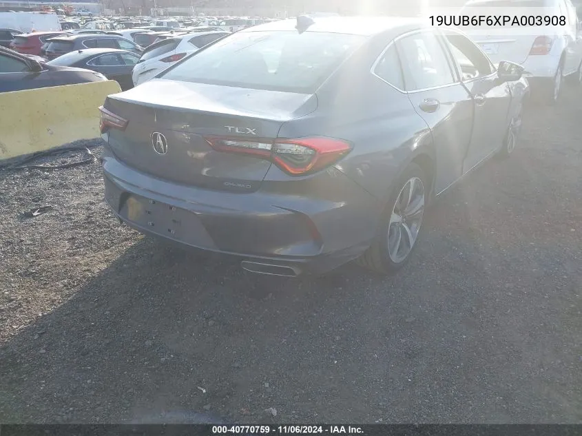 2023 Acura Tlx Advance Package VIN: 19UUB6F6XPA003908 Lot: 40770759