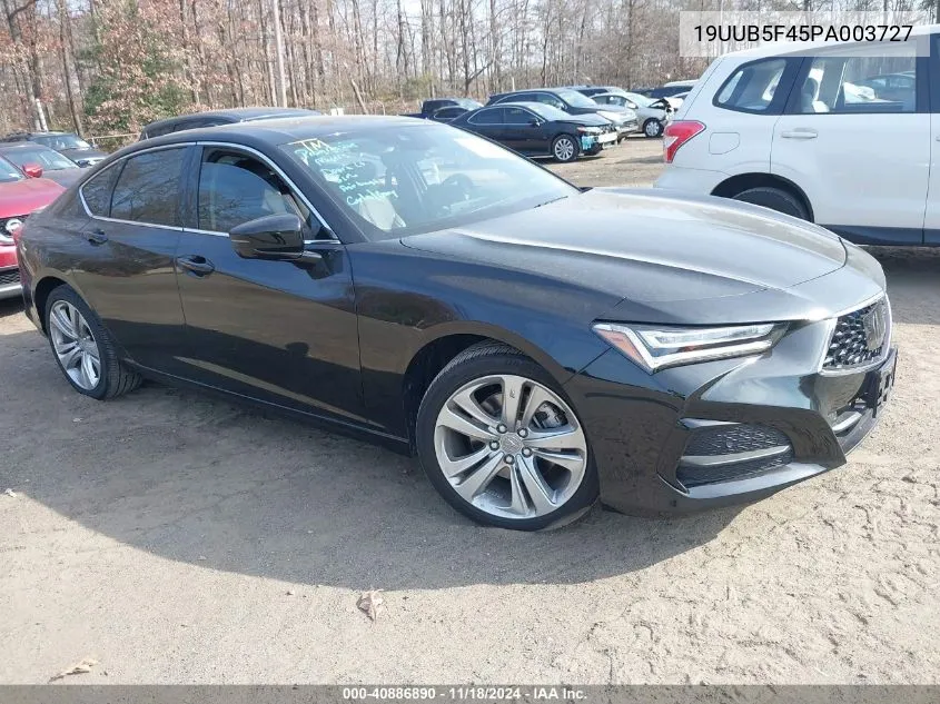 2023 Acura Tlx Technology Package VIN: 19UUB5F45PA003727 Lot: 40886890