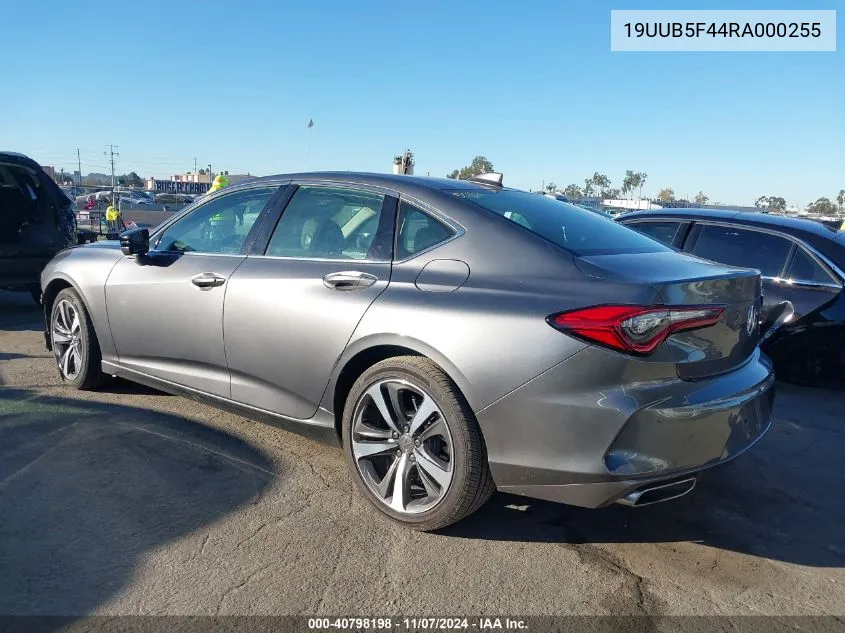 2024 Acura Tlx Technology Package VIN: 19UUB5F44RA000255 Lot: 40798198