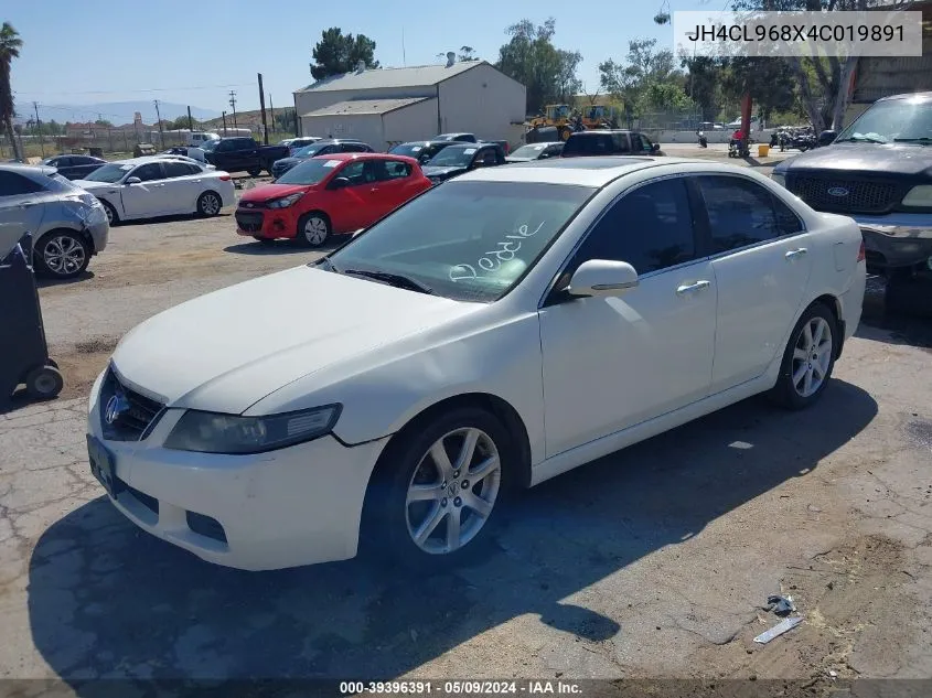 2004 Acura Tsx VIN: JH4CL968X4C019891 Lot: 39396391