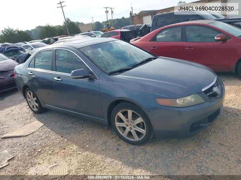 2004 Acura Tsx VIN: JH4CL96904C028530 Lot: 39809079