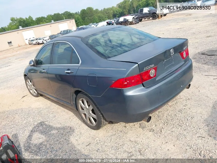 2004 Acura Tsx VIN: JH4CL96904C028530 Lot: 39809079