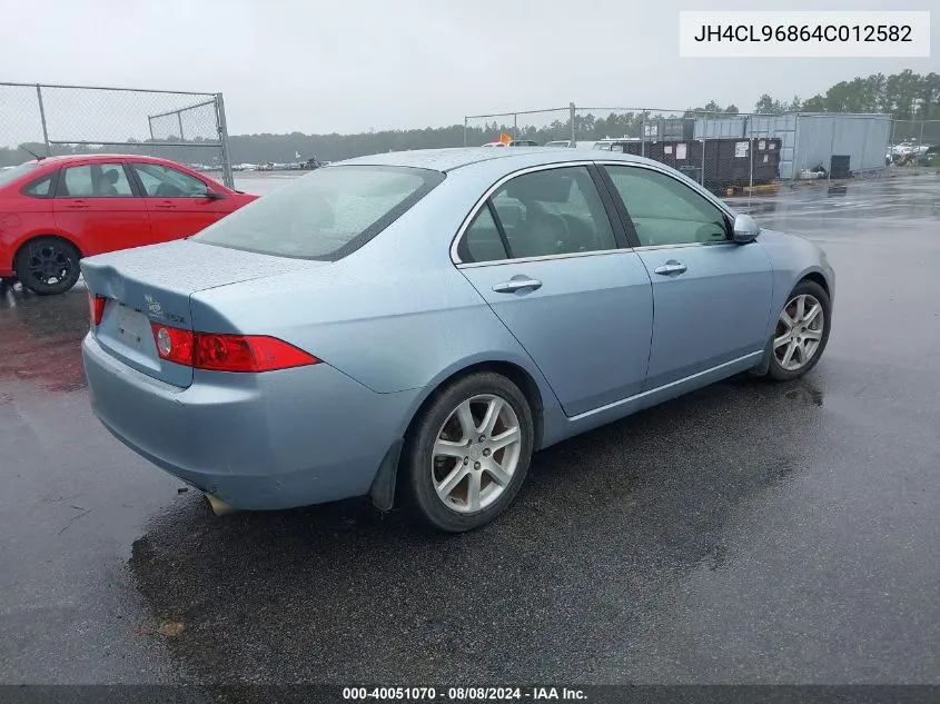 2004 Acura Tsx VIN: JH4CL96864C012582 Lot: 40051070