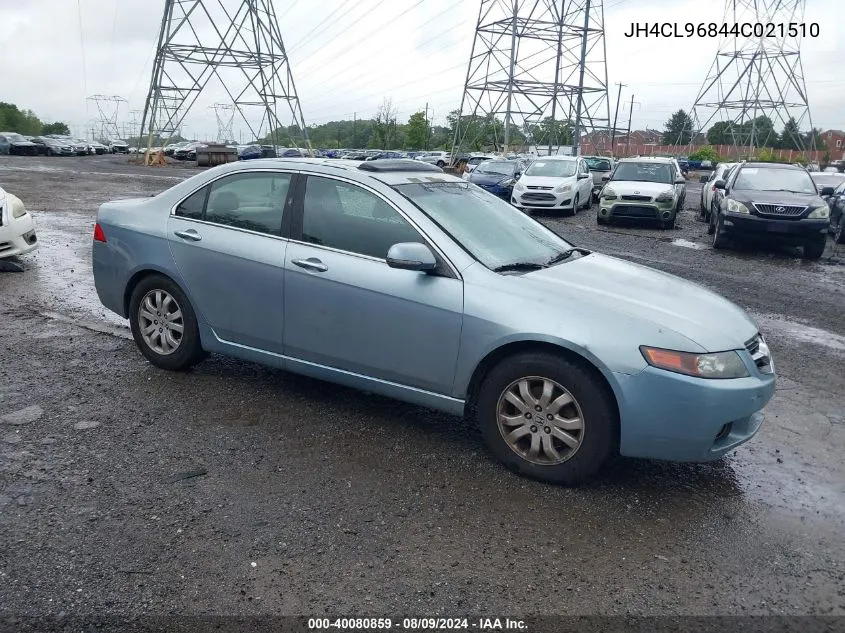 2004 Acura Tsx VIN: JH4CL96844C021510 Lot: 40080859