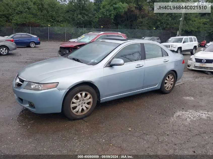 2004 Acura Tsx VIN: JH4CL96844C021510 Lot: 40080859