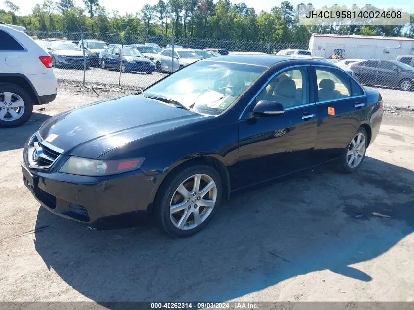 2004 Acura Tsx VIN: JH4CL95814C024608 Lot: 40262314