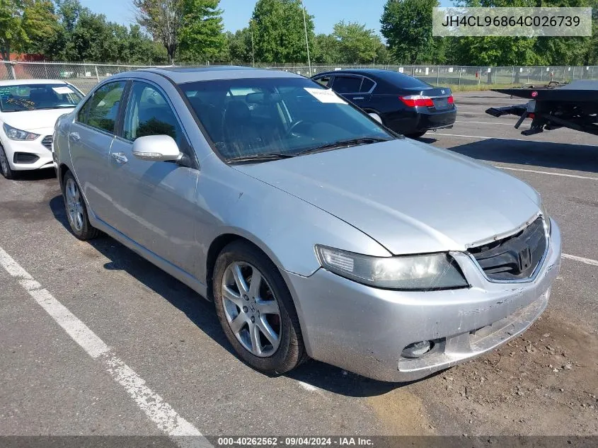 2004 Acura Tsx VIN: JH4CL96864C026739 Lot: 40262562