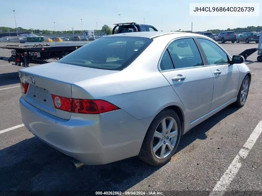 2004 Acura Tsx VIN: JH4CL96864C026739 Lot: 40262562