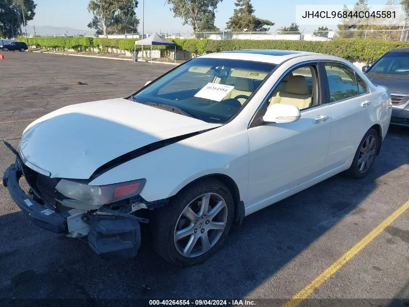 2004 Acura Tsx VIN: JH4CL96844C045581 Lot: 40264554