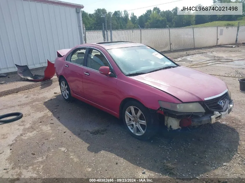 2004 Acura Tsx VIN: JH4CL96874C021498 Lot: 40382695