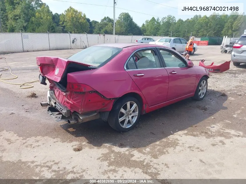 2004 Acura Tsx VIN: JH4CL96874C021498 Lot: 40382695