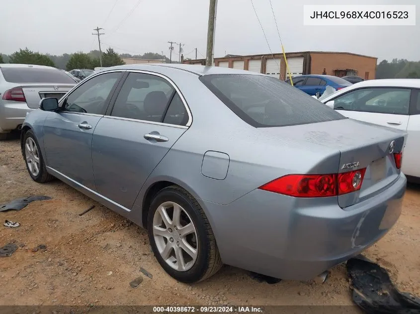 2004 Acura Tsx VIN: JH4CL968X4C016523 Lot: 40398672