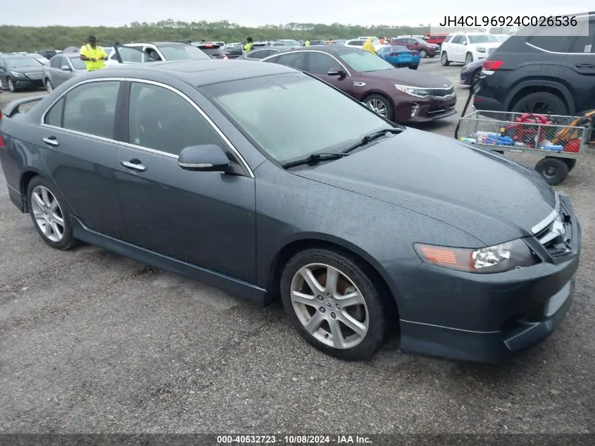 2004 Acura Tsx VIN: JH4CL96924C026536 Lot: 40532723