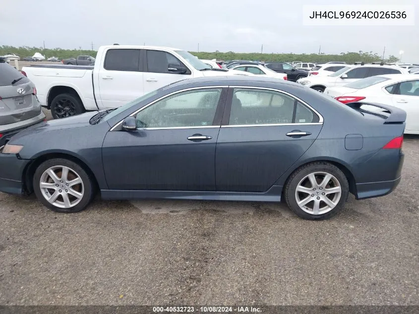 2004 Acura Tsx VIN: JH4CL96924C026536 Lot: 40532723