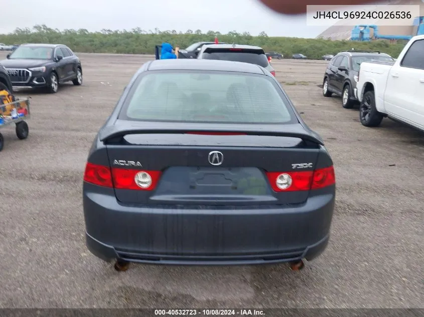 2004 Acura Tsx VIN: JH4CL96924C026536 Lot: 40532723