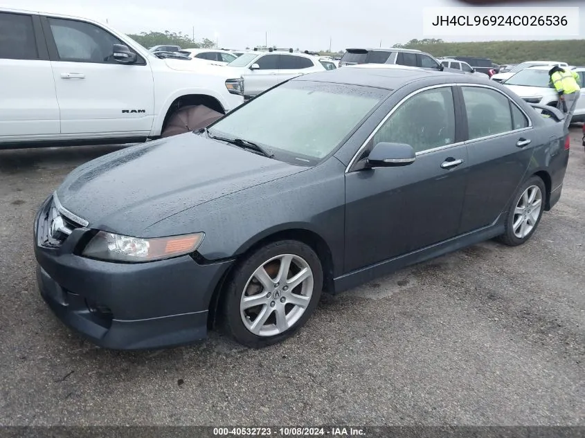 2004 Acura Tsx VIN: JH4CL96924C026536 Lot: 40532723