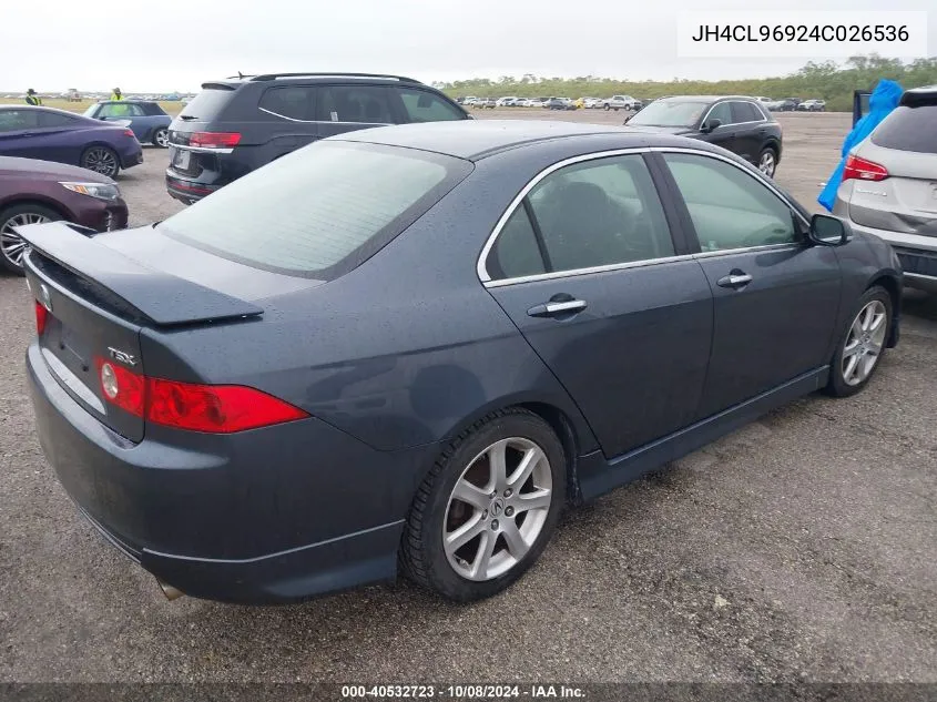 2004 Acura Tsx VIN: JH4CL96924C026536 Lot: 40532723