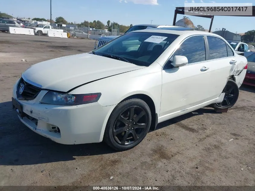 2004 Acura Tsx VIN: JH4CL96854C017417 Lot: 40536126