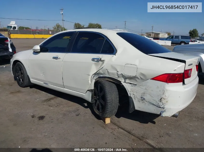 2004 Acura Tsx VIN: JH4CL96854C017417 Lot: 40536126