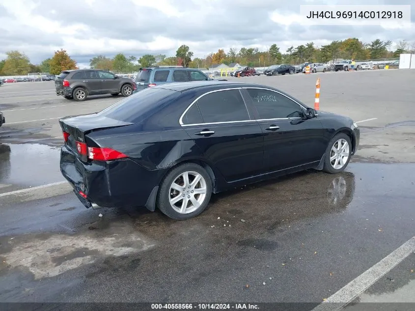 2004 Acura Tsx VIN: JH4CL96914C012918 Lot: 40558566