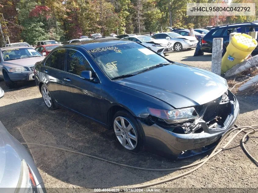 2004 Acura Tsx VIN: JH4CL95804C042792 Lot: 40564626