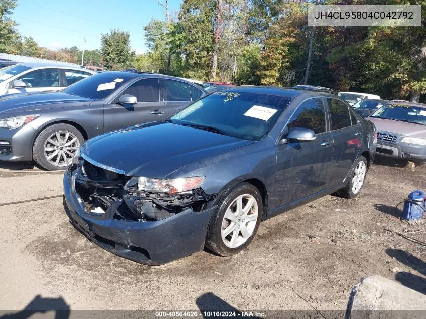 2004 Acura Tsx VIN: JH4CL95804C042792 Lot: 40564626