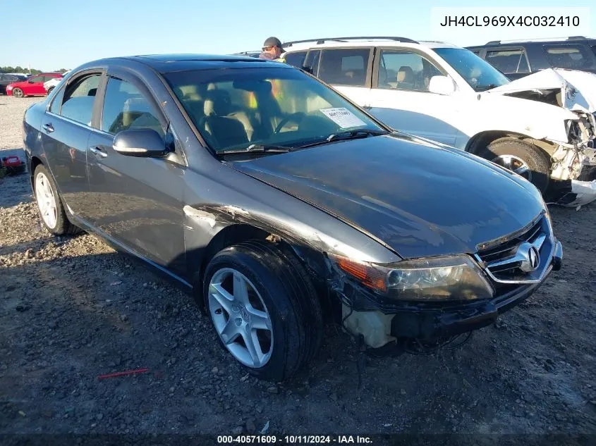 2004 Acura Tsx Navigation VIN: JH4CL969X4C032410 Lot: 40571609