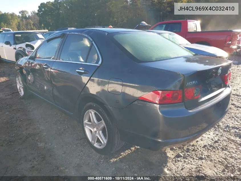 2004 Acura Tsx Navigation VIN: JH4CL969X4C032410 Lot: 40571609