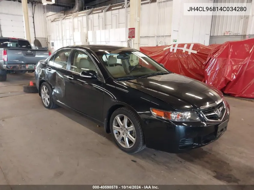 2004 Acura Tsx VIN: JH4CL96814C034280 Lot: 40598578