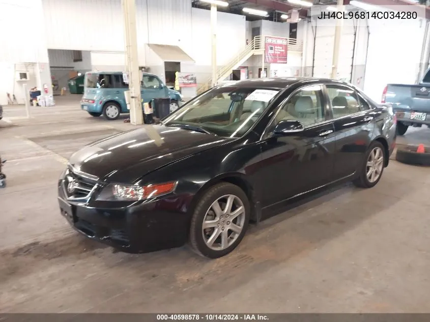 2004 Acura Tsx VIN: JH4CL96814C034280 Lot: 40598578