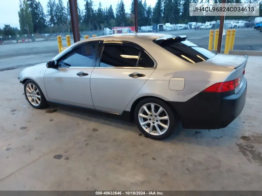 2004 Acura Tsx VIN: JH4CL96824C034613 Lot: 40632646